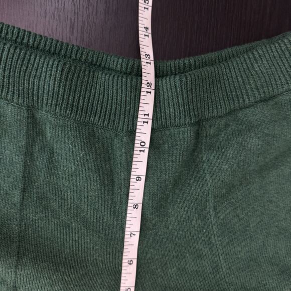 Free People Beach Solar Sweater Set Women Medium Cardigan Pant Lounge Pine Green - Picture 13 of 15